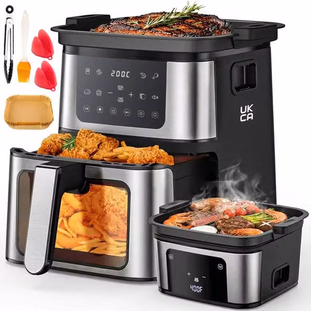 Ventryn Multicolour and Black Electric Air Fryer with Hot Air Technology and Timer