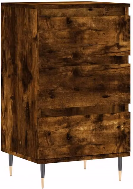 Berkfield Home Modern Smoked Oak Sideboard in Brown, W/D/H: 40 x 35 x 70 cm – 1