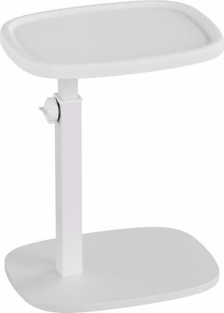 VASAGLE White Height-Adjustable C-Shaped Sofa Side Table
