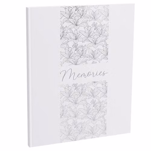 Exacompta Titanium Guest Book in Coconut with 100 Plain White Pages, H 27 cm x W 22 cm