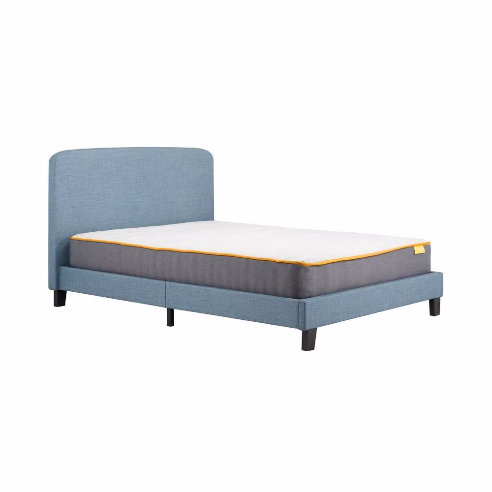 Birlea Jacob Upholstered Fabric Bed Frame in Blue, W/D/H: 120 x 200 cm – 4