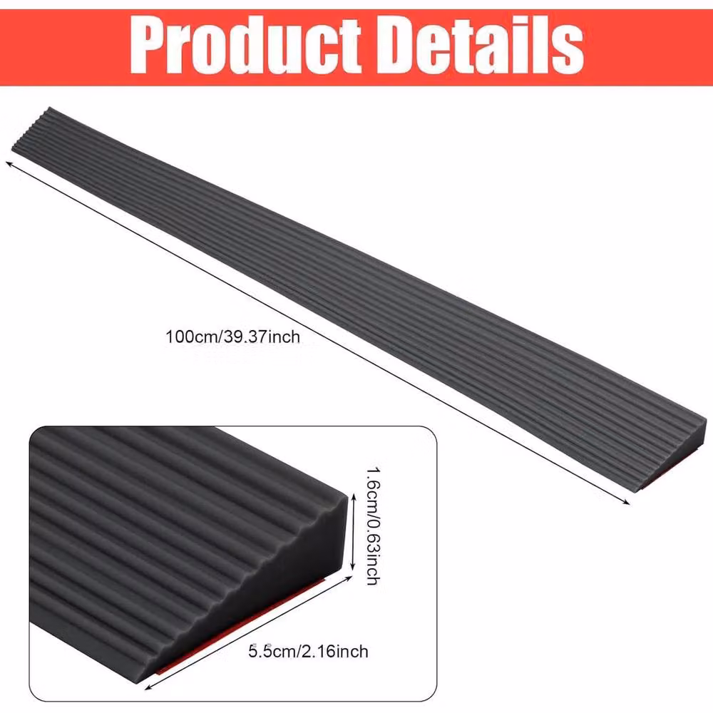 KORVIXA Black Silicone Threshold Doorway Adaptation Ramp – 2