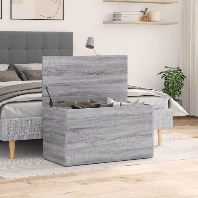 Berkfield Home Grey Sonoma Storage Chest W/D/H: 84 x 42 x 46 cm – 1