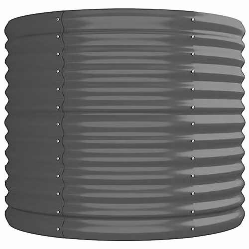 vidaXL Grey Galvanised Steel Garden Raised Bed W: 296 cm, D: 80 cm, H: 68 cm – 3