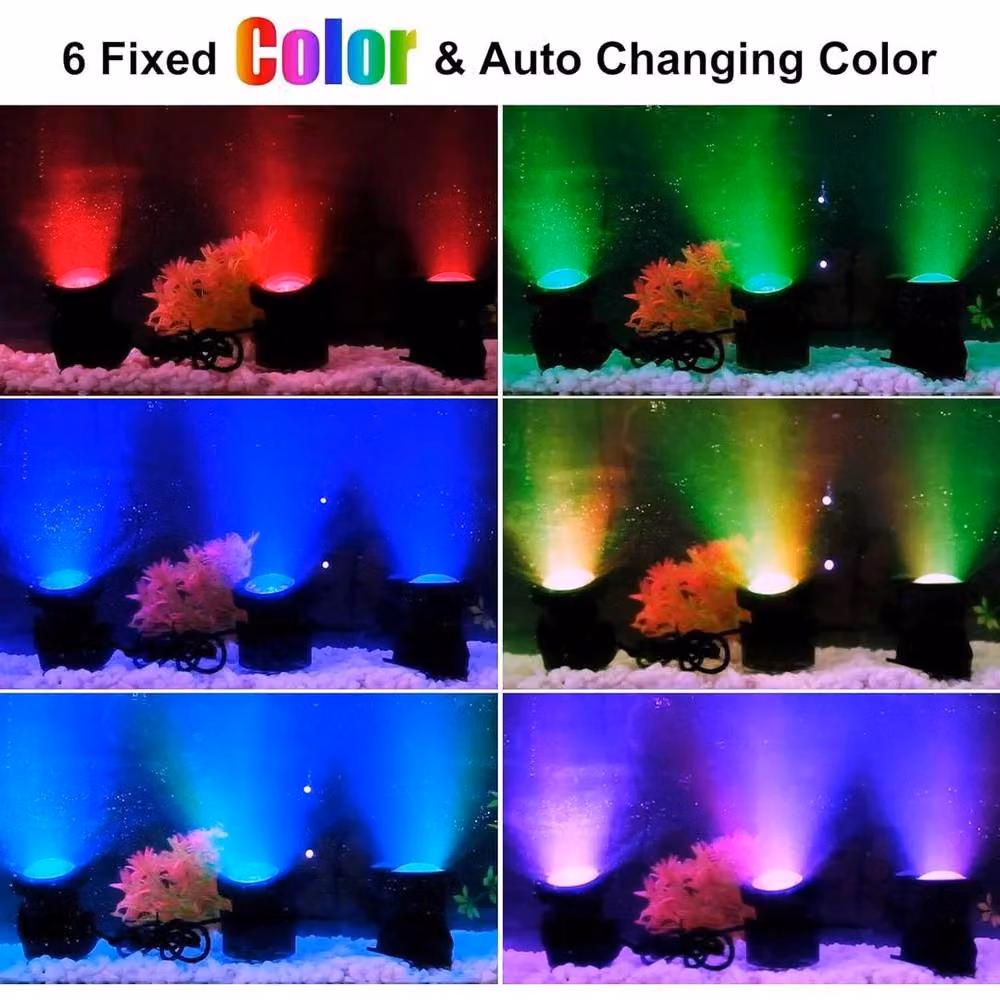 Kelvenix Solar RGB LED Underwater Spotlight in Black for Garden Accent Lighting – 3