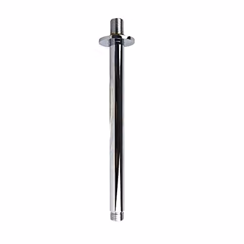 Nes Home Silver Brass Ceiling Mounted Round Shower Arm, Diameter: 25 cm, Connection: 40 mm