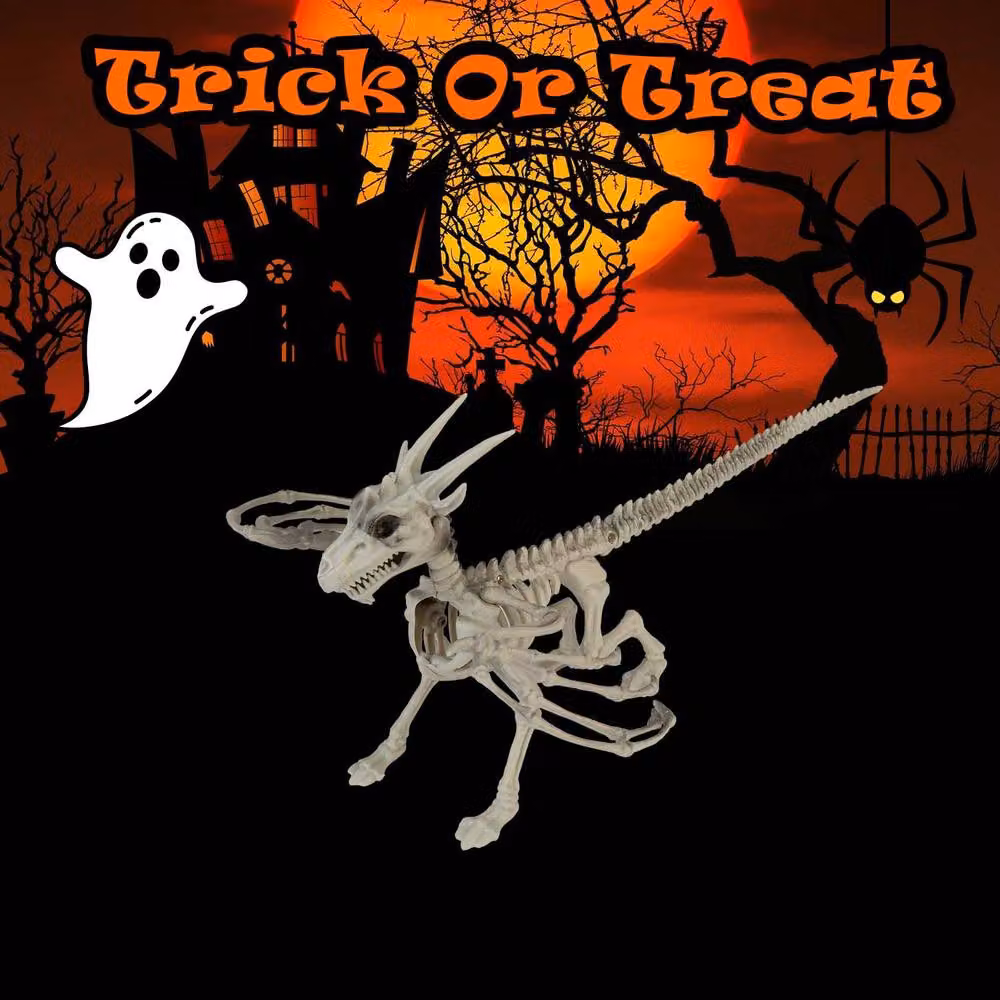 VFM e-Store White Dragon Skeleton Halloween Decoration Accessory – 3