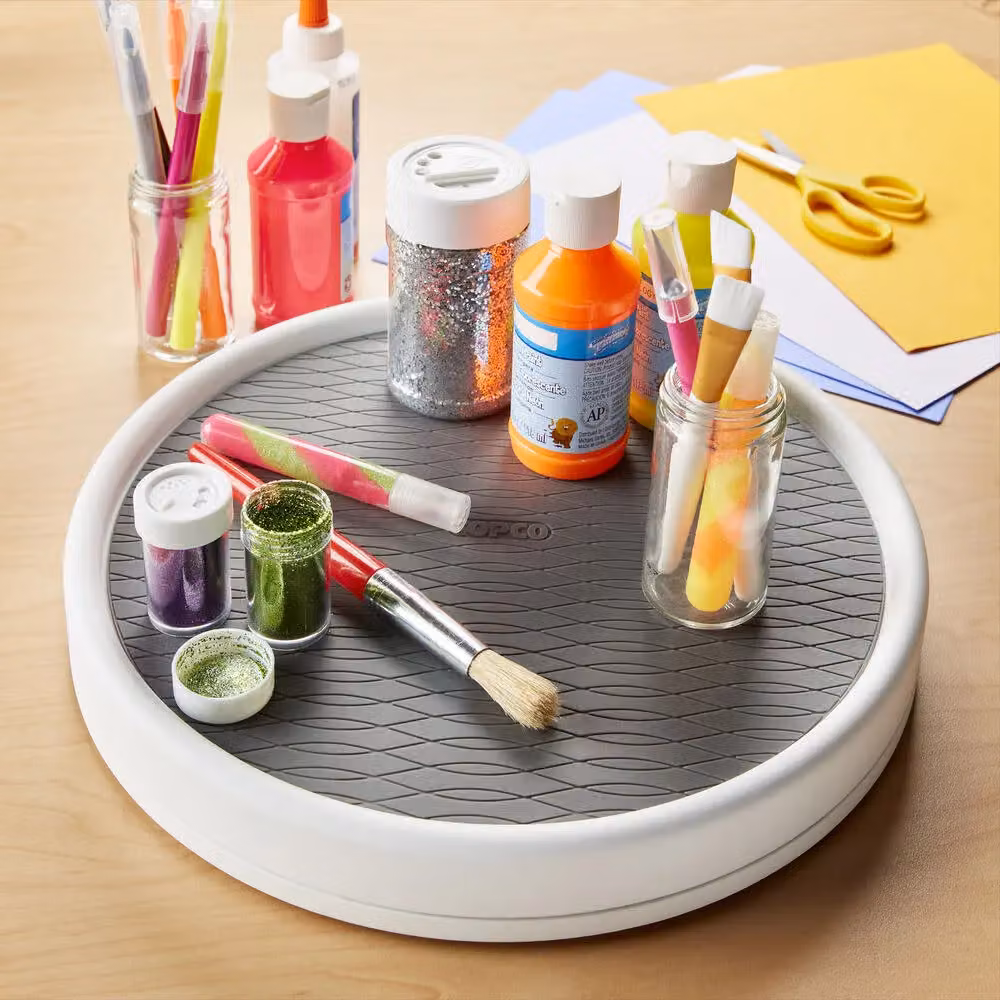 Copco White Plastic Non-Skid Lazy Susan Turntable, Diameter: 30 cm – 5