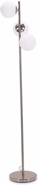 ValueLights Jas 3 Way Modern Floor Lamp with LED Bulbs in Black and Chrome