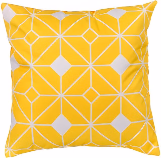 Gardenista Tangiers Yellow Water Resistant Printed Outdoor Scatter Cushion