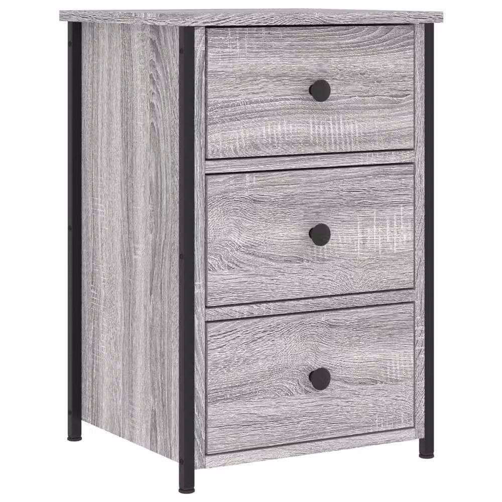 Berkfield Home Grey Sonoma Bedside Cabinet in Engineered Wood W/D/H: 40 x 36 x 60 cm – 2