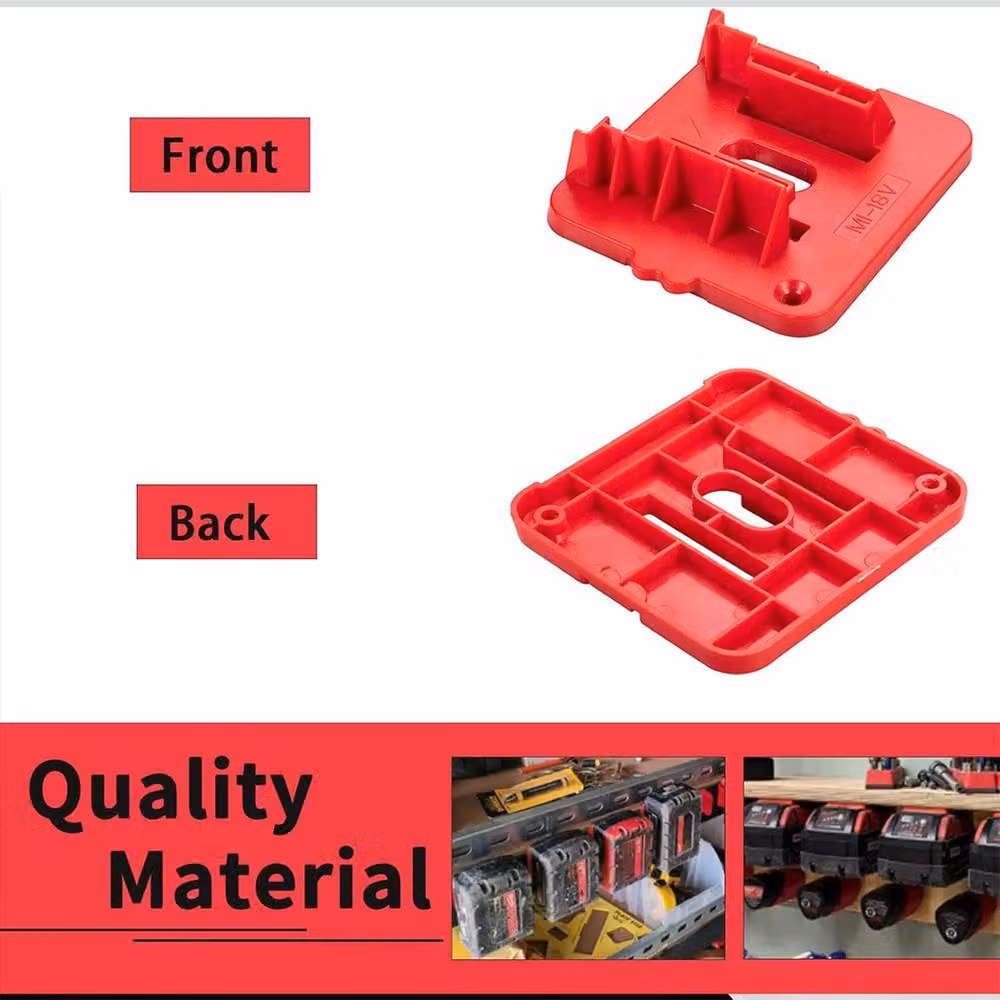 EONLION 11x Battery Holder for Milwaukee M18 18V Batteries, Red – 5