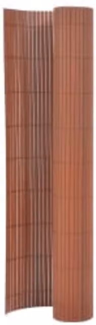 Berkfield Home Double-Sided Brown PVC Garden Fence, H: 110 cm, W: 500 cm – 1