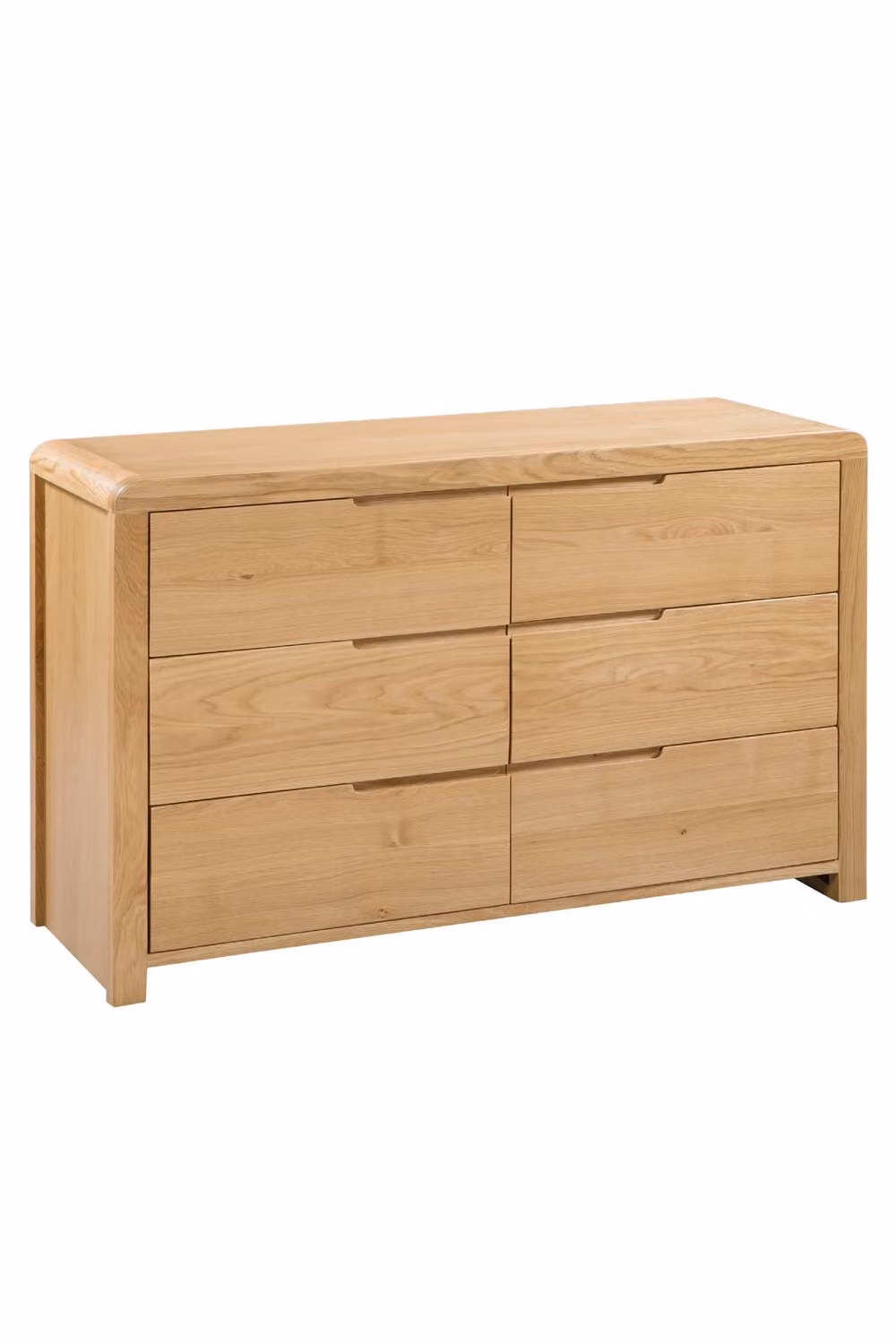 Julian Bowen Curve 6 Drawer Wide Oak Chest of Drawers – 2