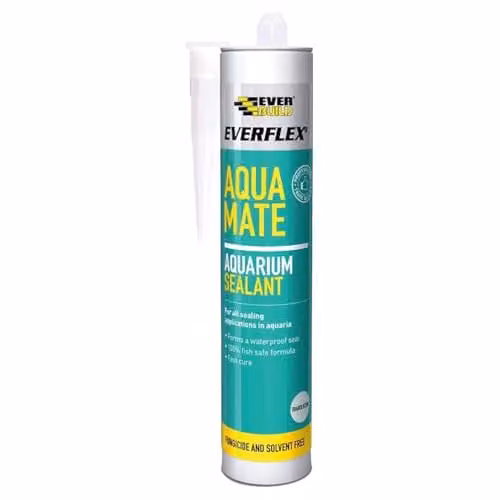 Everbuild Aqua Mate Waterproof Silicone Sealant, Transparent White, 295ml – 1