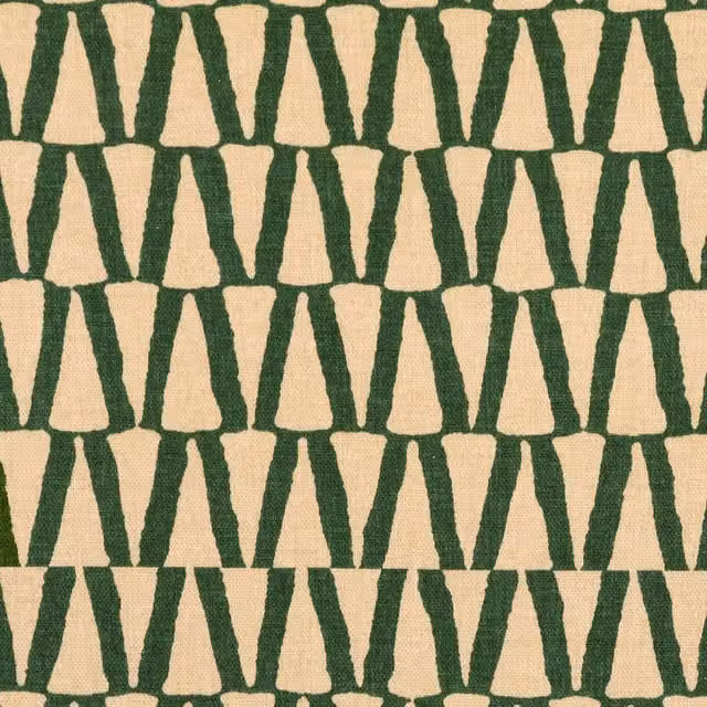 Ante Decor Elton Graphic Modern Cotton Fabric in Juniper Green