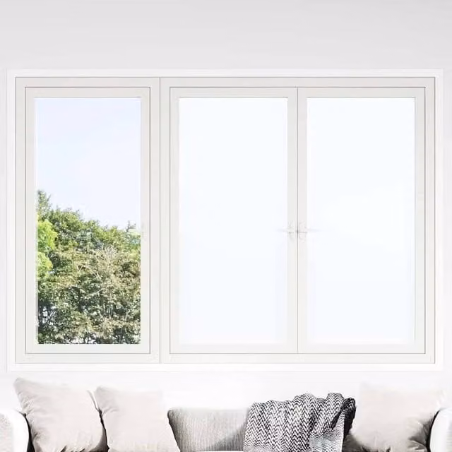 Berkfield Home Static Frosted Transparent White PVC Window Films, 5 Pack
