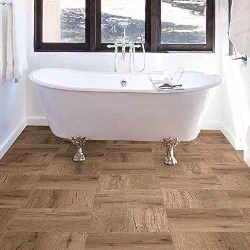 FloorPops FP3319 Pickling Self-Adhesive Wood Look Floor Tiles, Brown, W: 30.48 cm, D: 30.48 cm, H: 0.15 cm – 4