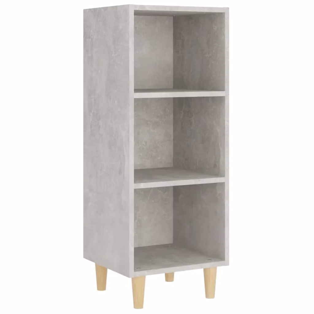 Berkfield Home Sideboard in Concrete Grey, Engineered Wood, W/D/H: 34.5 x 32.5 x 90 cm – 2