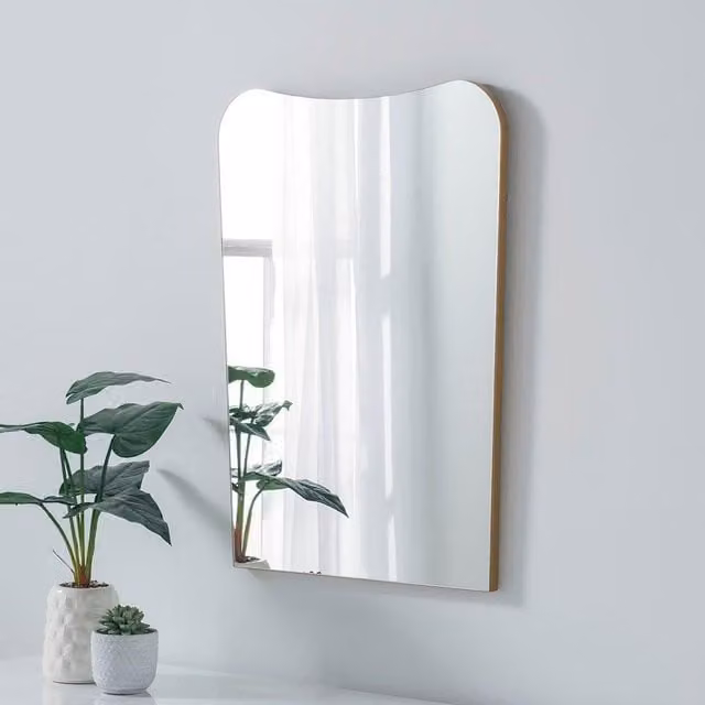 Yearn Mirrors Irregular Frameless Gold Wall Mirror H 79 cm x W 56 cm – 1