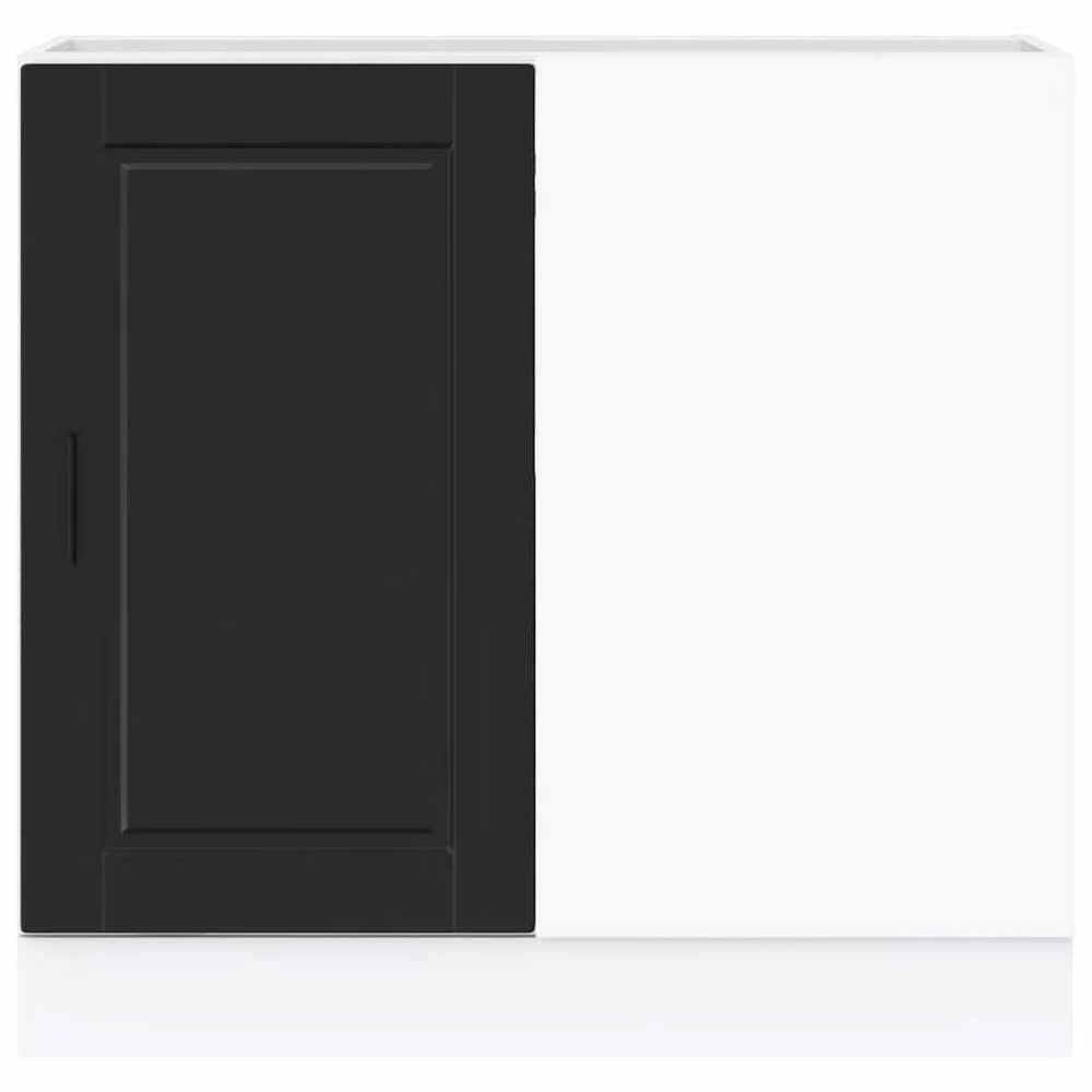 Berkfield Home Porto Black Kitchen Base Cabinet with Hinged Doors – 2