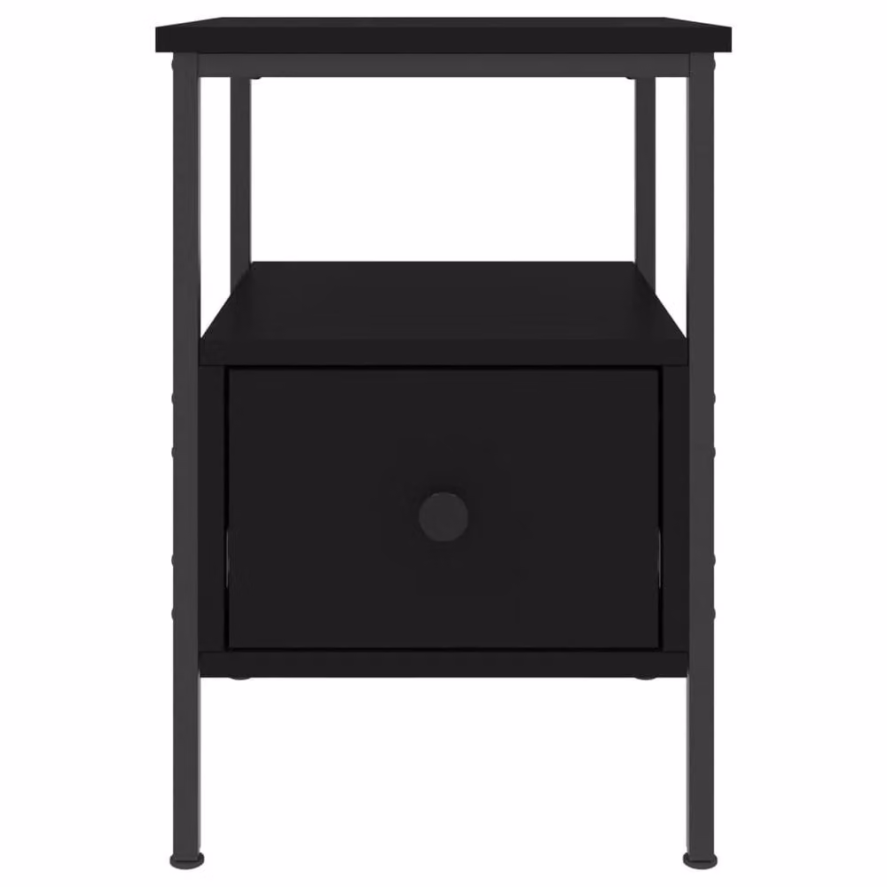 Berkfield Home Black Modern Bedside Cabinet W/D/H: 34 x 36 x 50 cm – 4