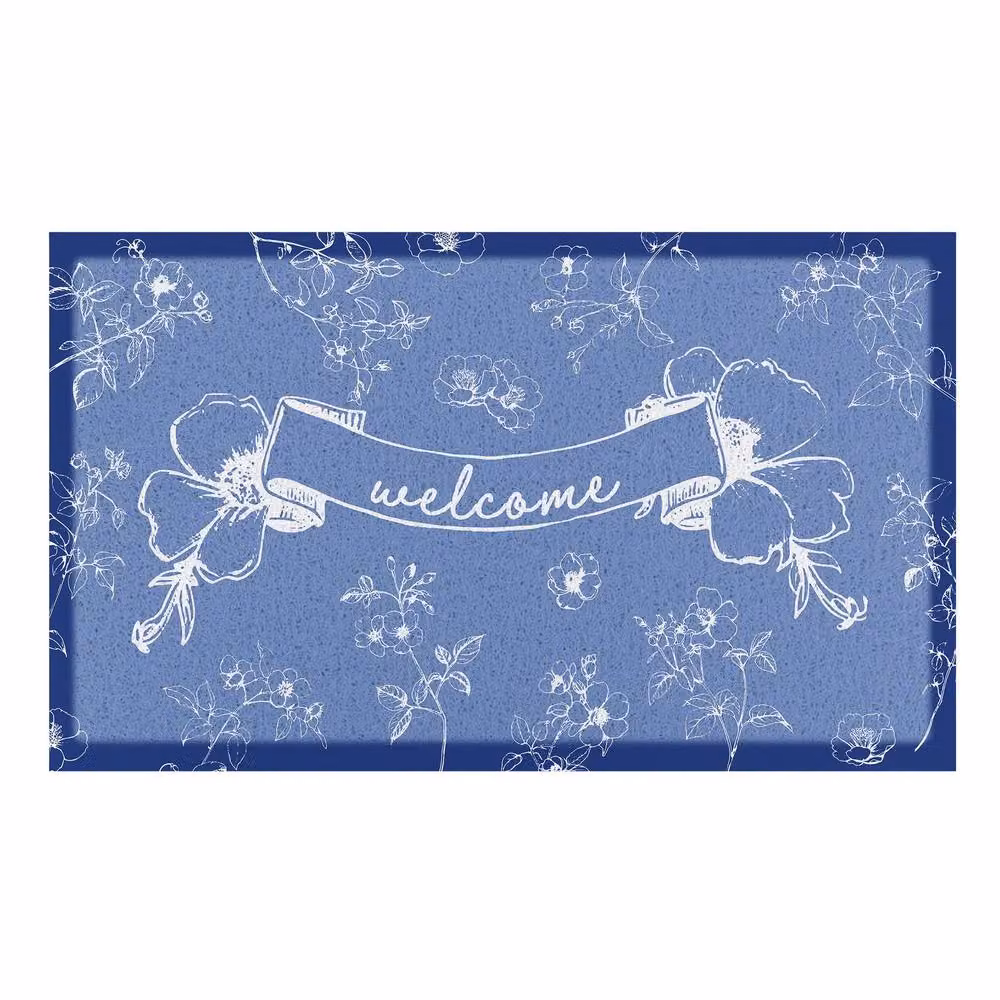 Artsy Mats Chinoserie Indoor Outdoor Doormat in Blue, W/D: 70 x 40 cm – 2