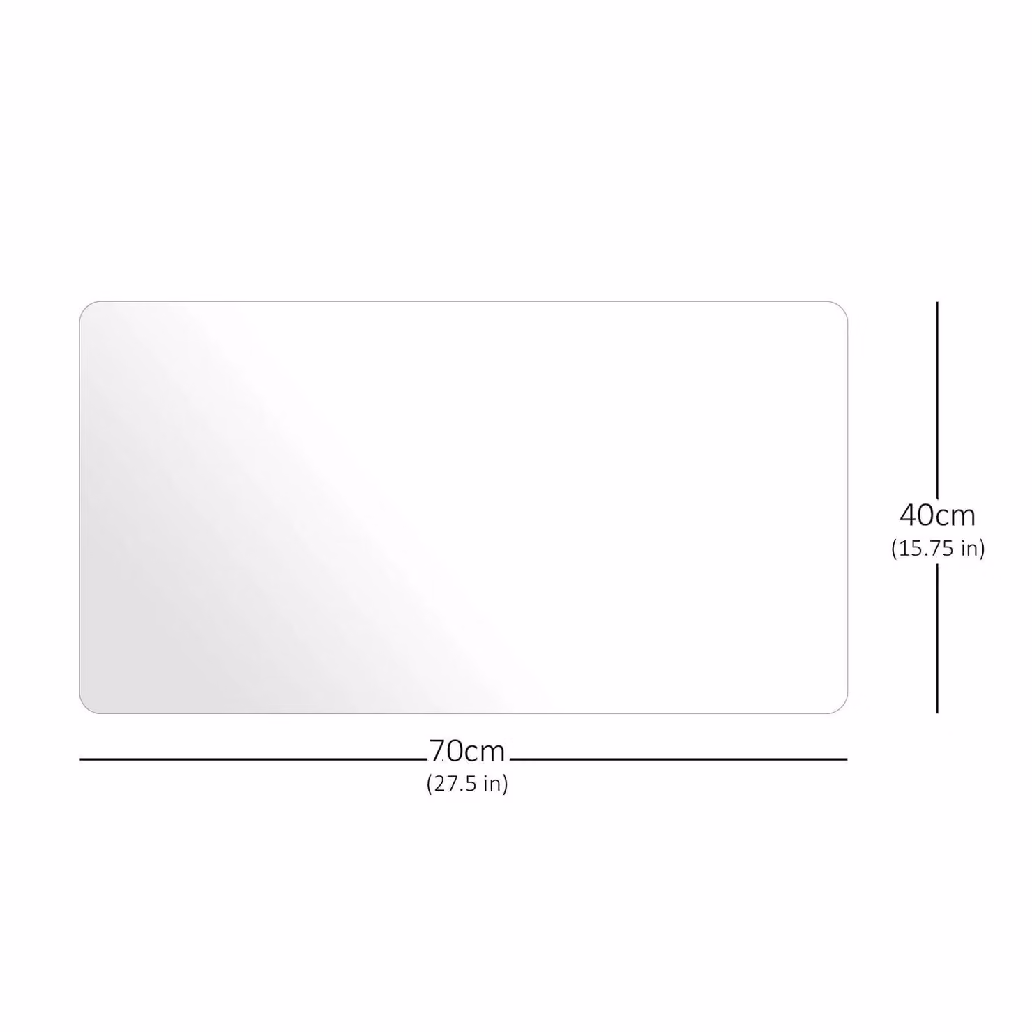 Nicoman Clear Waterproof Non-Slip PVC Desk Protector Mat, W: 70 cm, D: 40 cm – 2