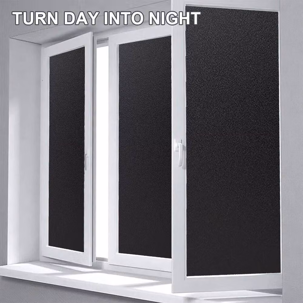 NESTLUNE Blackout Window Film in Black, Self-Adhesive Privacy Film for Glass, 100 cm x 150 cm – 5