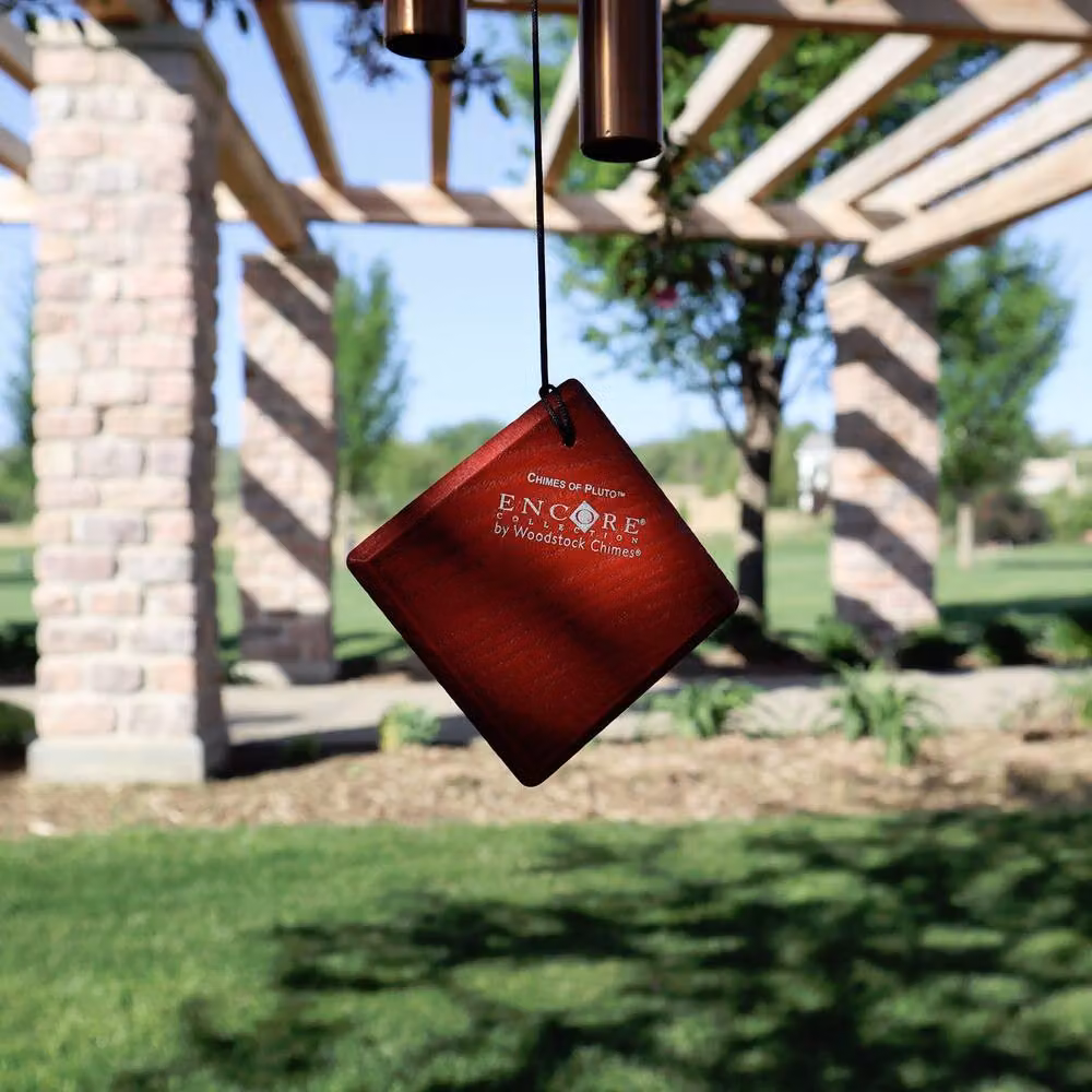 Woodstock Chimes Chimes of Pluto Windchime in Bronze Finish, H: 68.58 cm – 10