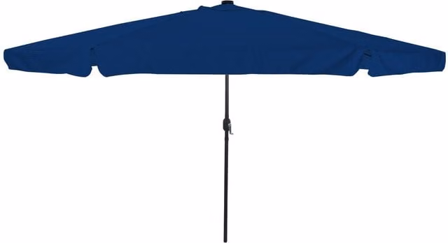 Berkfield Home Garden Parasol with LED Lights in Azure Blue, W: 395 cm, H: 245 cm – 1