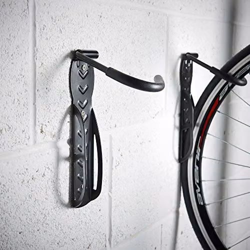 VonHaus Black Steel Wall Mounted Bike Storage Hooks, 2-Pack – 3