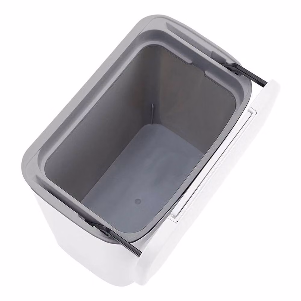 Kelvenix Wall Mounted Kitchen Waste Bin with Flip Lid, White, 9 Litre – 2