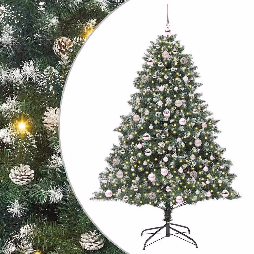 Berkfield Home Modern Artificial Christmas Tree with Stand, Green, W/D/H: 126 x 126 x 180 cm – 2