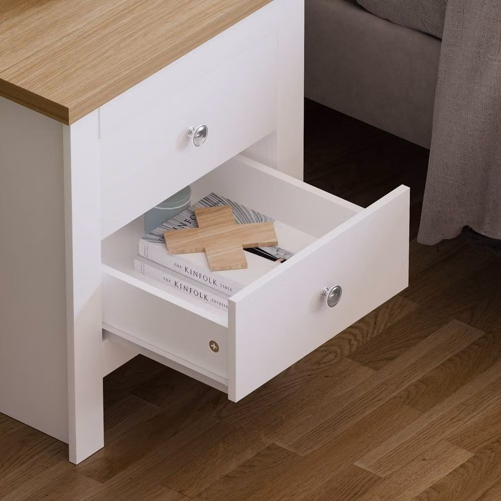 HD Designs Arlington 2 Drawer Chest of Drawers in White – 3