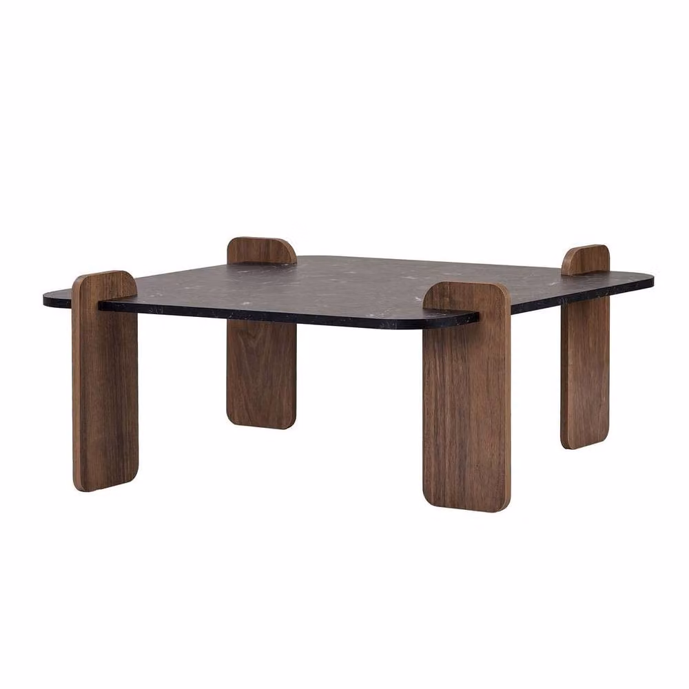 CALICOSY Square Coffee Table in Black, W/D/H: 90 x 90 x 35 cm – 3