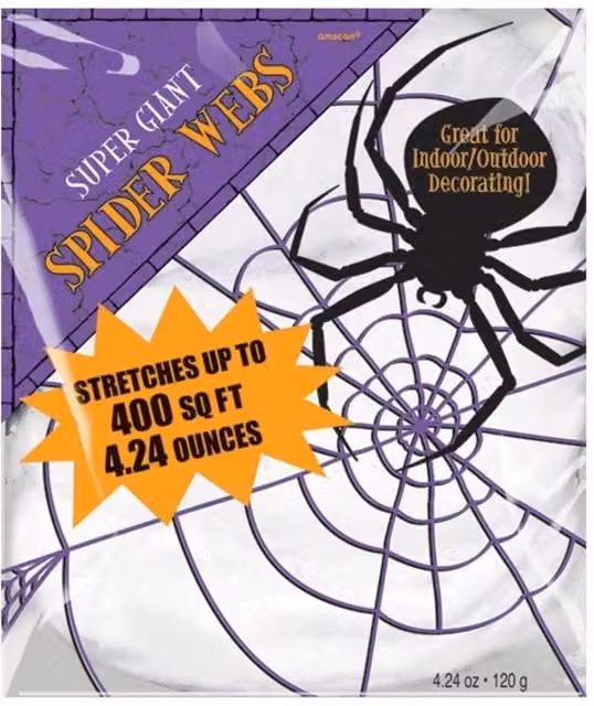 KDMD Stretchable Spiders Web in Grey and White, 120g – 1