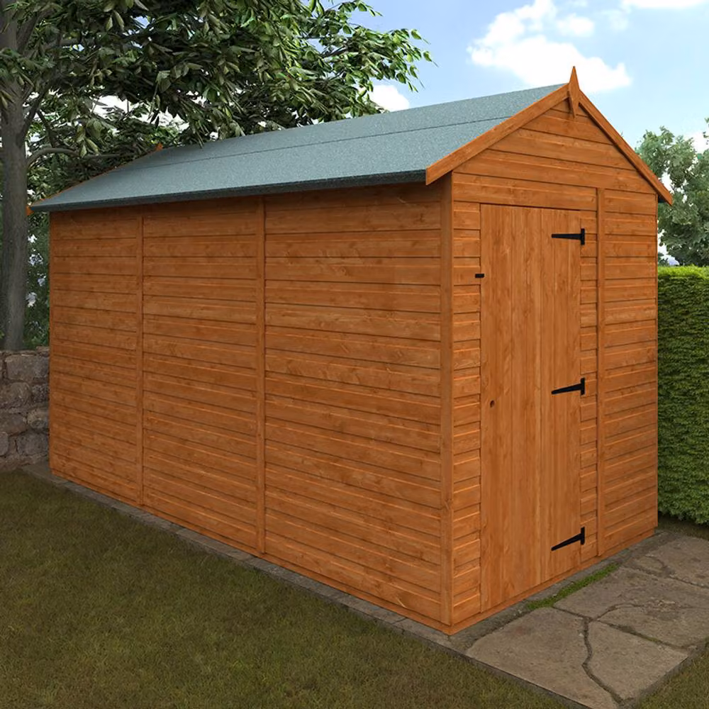 Buttercup Farm 12x6 Flex Apex Windowless 12mm Flex in Burnt Orange, W175 x D353.8 x H213.5 cm – 2