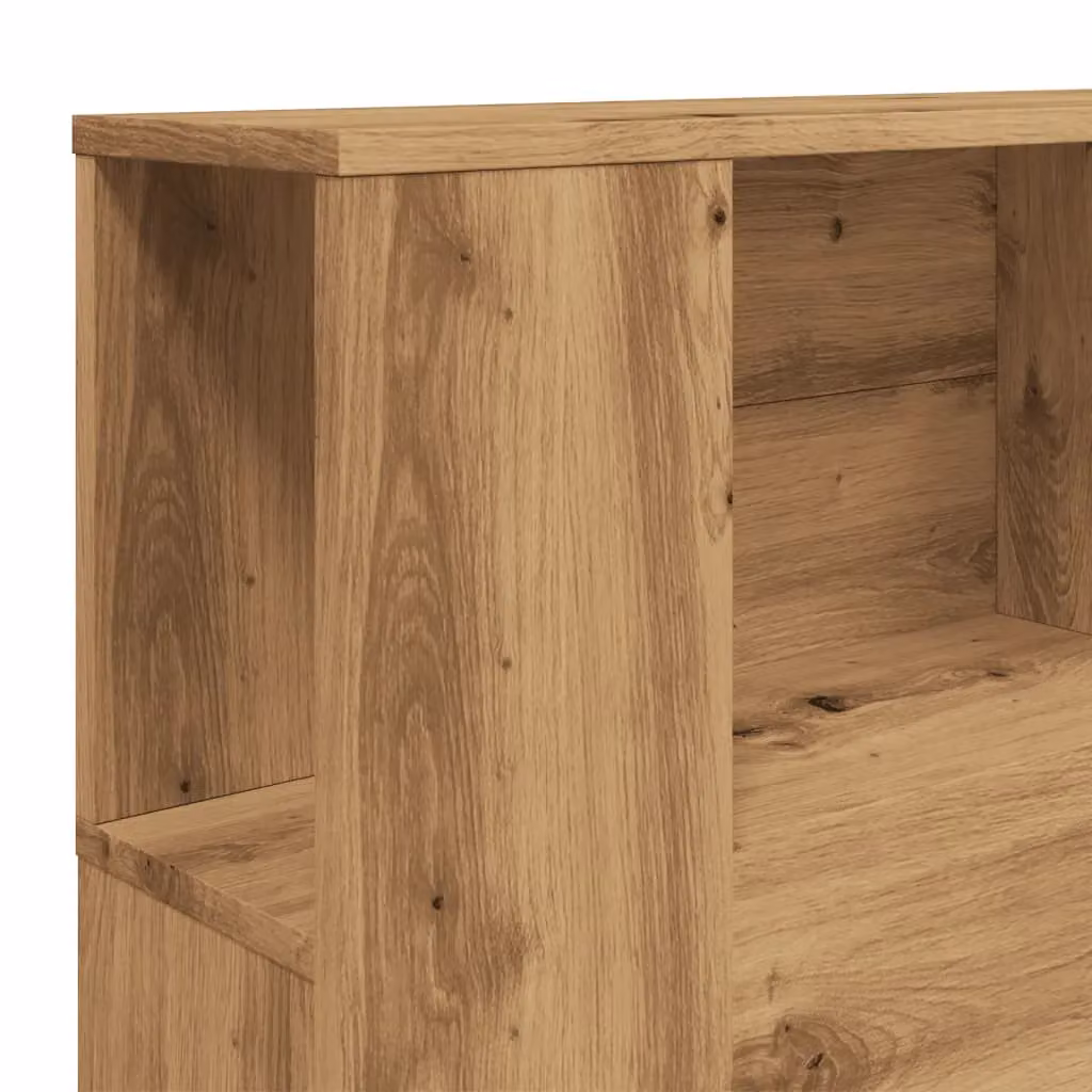 Berkfield Home Artisan Oak Headboard Cabinet in Brown, W/D/H: 160 x 18.5 x 103.5 cm – 4