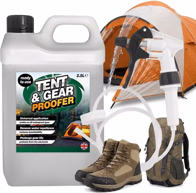 Storm Trading Group 2.5 Litre Tent and Gear Waterproof Spray with Long Hose Trigger, Clear