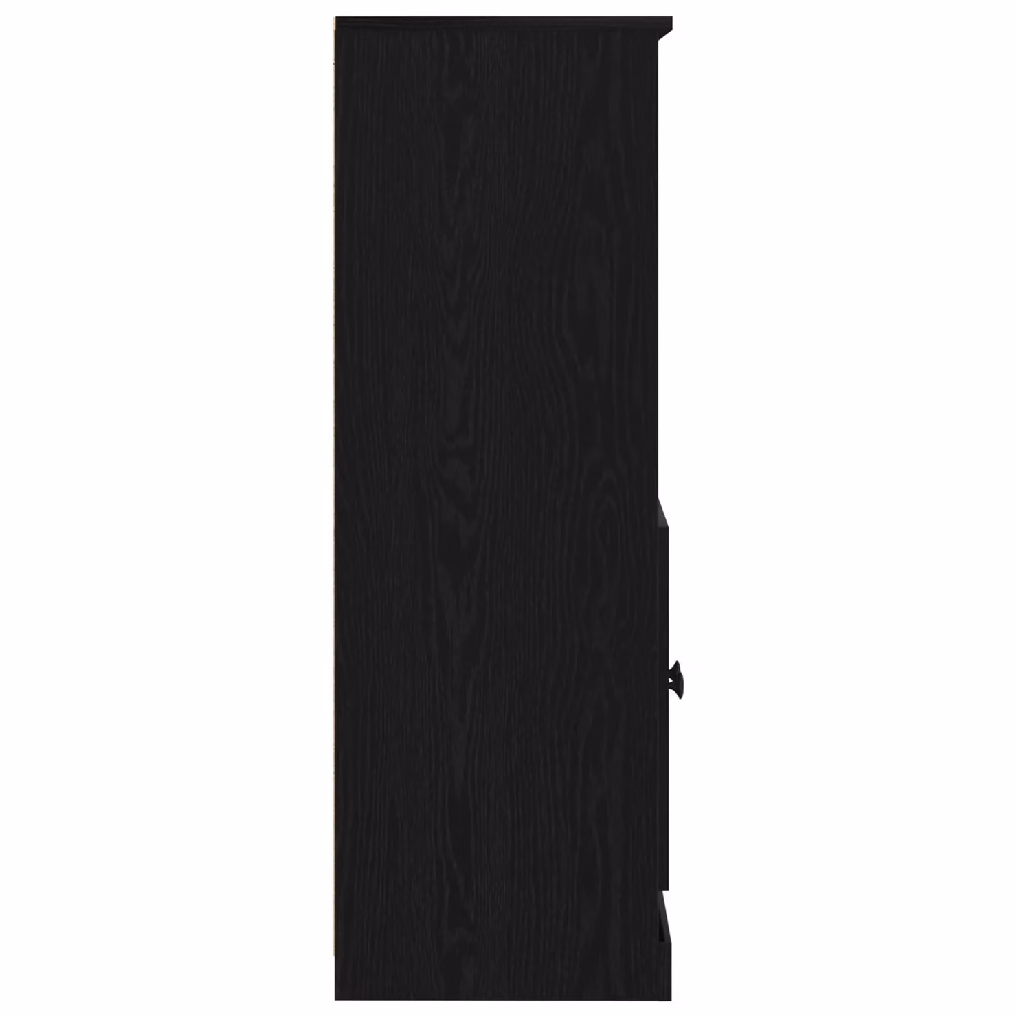 Berkfield Home Modern Black Oak Highboard with Hinged Doors and Open Shelves, W: 60 cm, D: 35.5 cm, H: 103.5 cm – 4