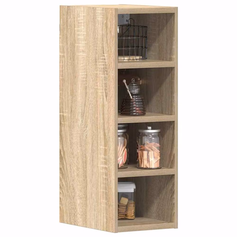 Berkfield Home Wall Mounted Hanging Cabinet in Sonoma Oak, Light Brown, W/D/H: 60 x 20 x 29.5 cm – 2