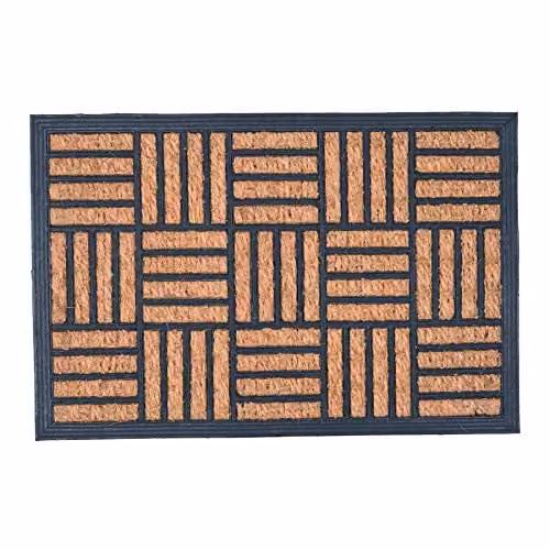 Nicola Spring Heavy Duty Mosaic Door Mat, Black, W/D: 60 x 40 cm