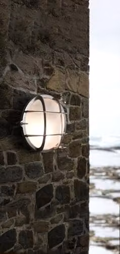 Nordlux Polperro Maritime Outdoor Wall Light, Brass, E27, IP64 – 2