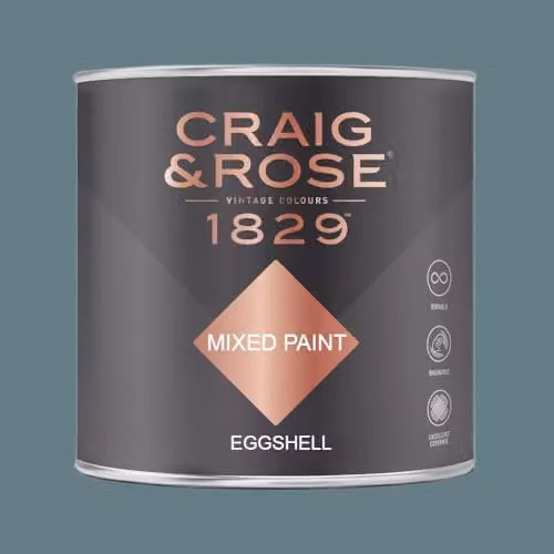 Craig & Rose 1829 Eggshell Paint Stop in Saxe Blue, 750ml