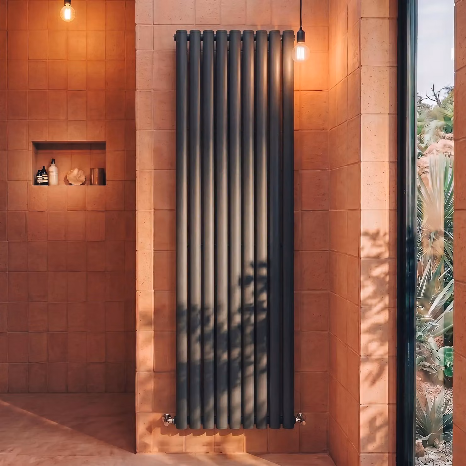 Balterley Embrace Vertical Double Panel Radiator, Anthracite Grey, H 180 cm x W 52.8 cm – 5