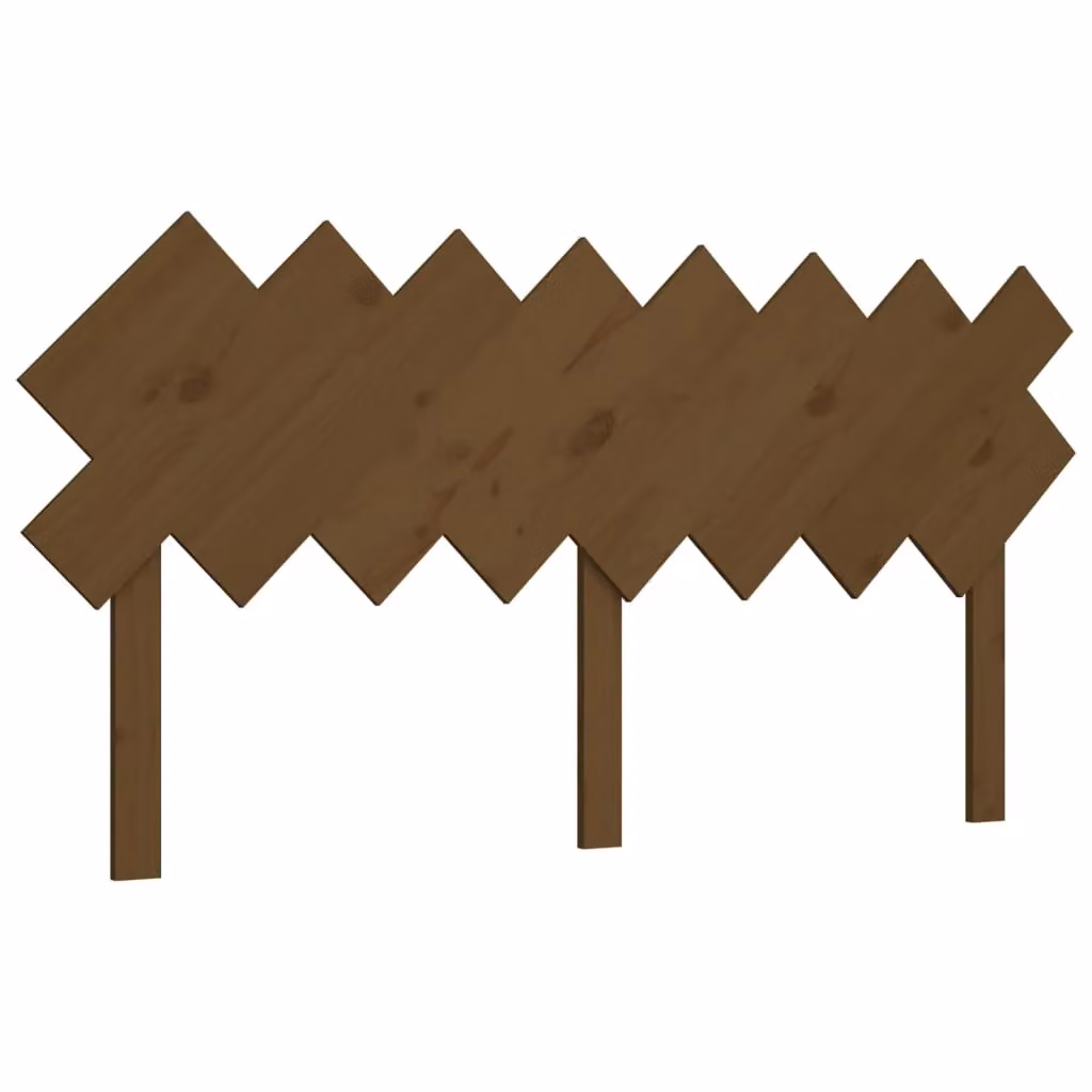 Berkfield Home Rustic Solid Wood Pine Bed Headboard, Honey Brown, W: 159.5 cm, D: 3 cm, H: 80.5 cm – 2