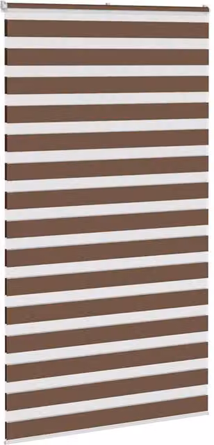 Berkfield Home Elegant Zebra Blind in Brown, W: 135 cm, H: 230 cm