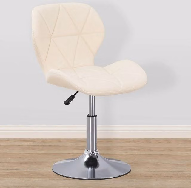 SPETLEK Beige Synthetic Leather Swivel Task Chair for Home Office