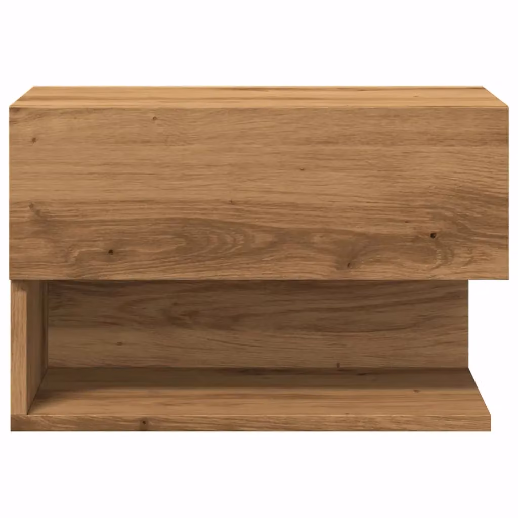 Berkfield Home Set of 2 Wall-mounted Bedside Cabinets in Artisan Oak, Brown – 4